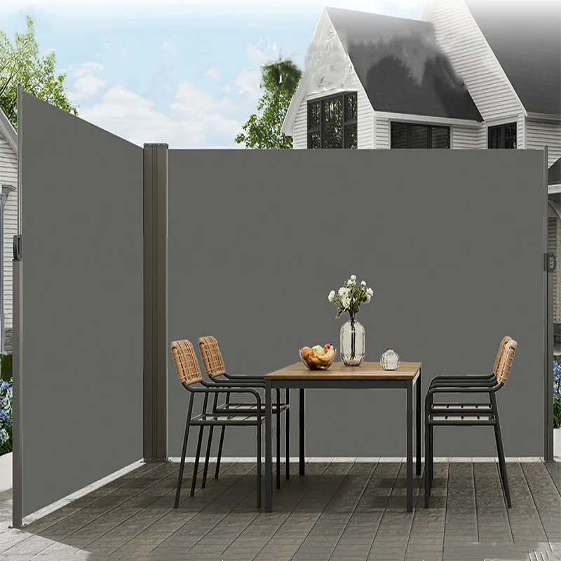 Double-opening side-pull screen sunshade, outdoor privacy courtyard sun protection partition curtain, windproof custom wholesale