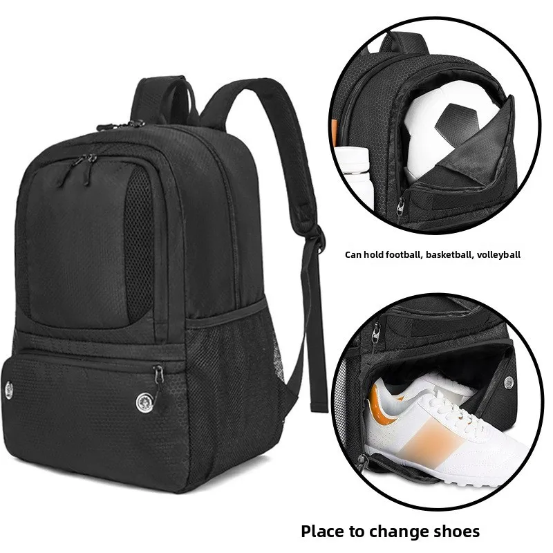 

Football Backpack Waterproof Sports Bag Basketball Volleyball Gear Travel Portable Duffle For Training