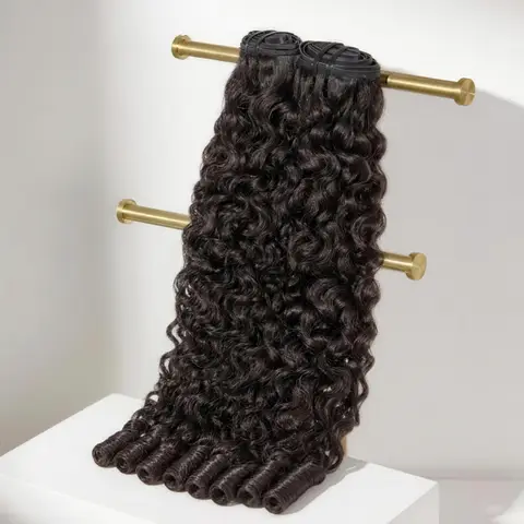 Brazilian Raw Human Hair Bundles Burmese Curly Thick Unprocessed Double Weft Hair Extension Human Hair Natural Black Quick Weave 3C4A Burmese Wigs ﻿