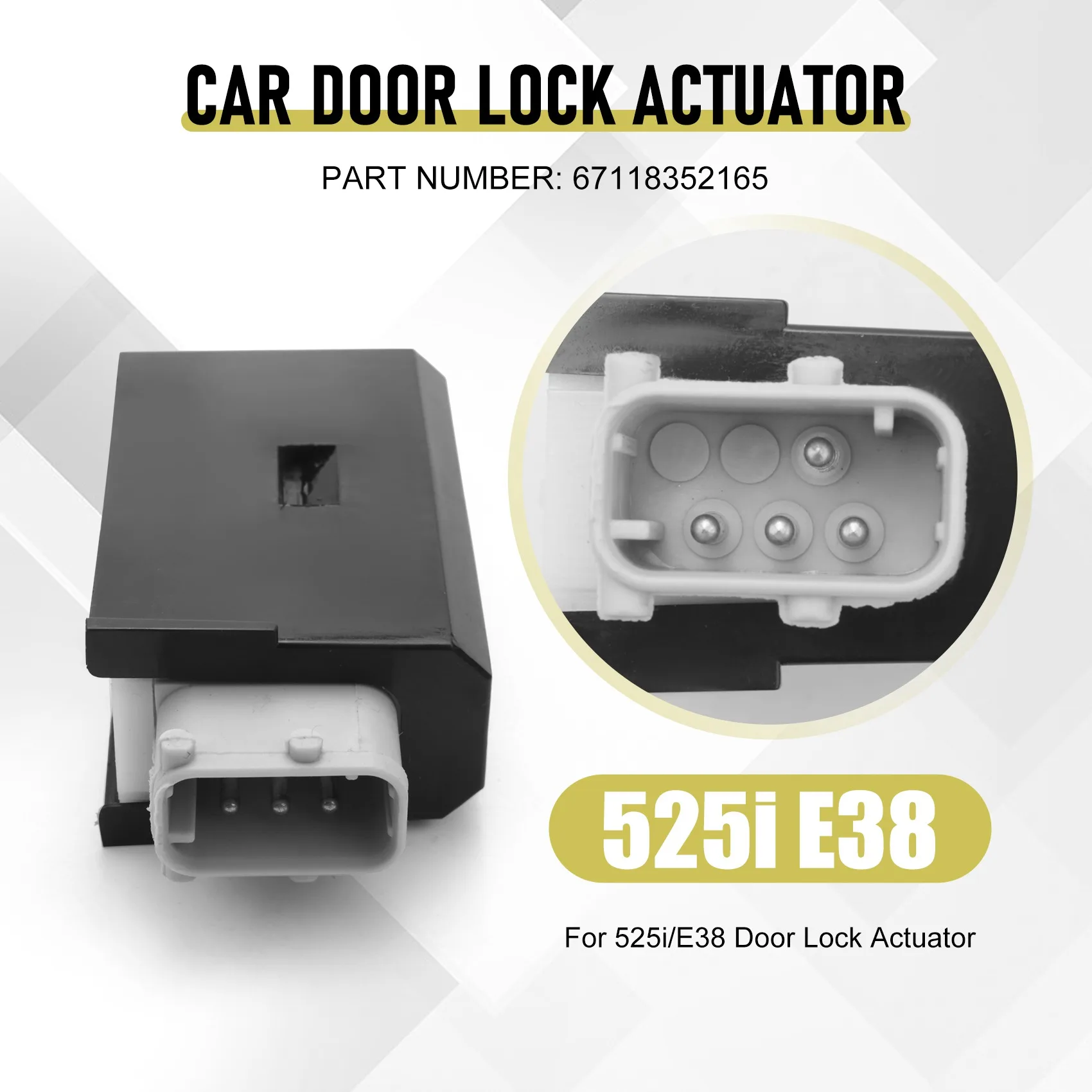 Actionneur de Verrouillage de Porte Avant ou Arrière 67118352165, pour BMW 525I 530I M5 740I E38 E39