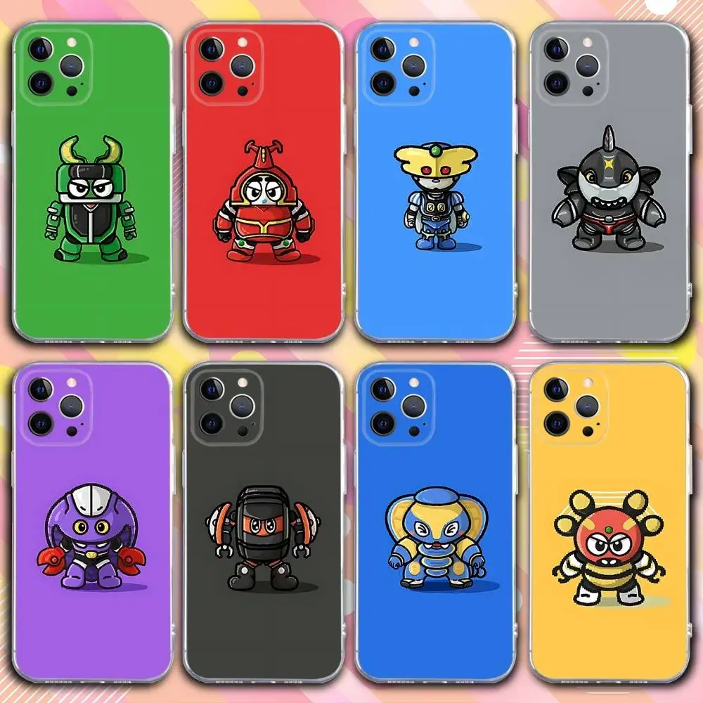 

Cute K-Kabutack B-Robo Phone Case For iPhone 17,16,15,14,13,12,11 Pro,Max,Plus,X,XS,XR,SE4,E Mini Transparent Soft Cover