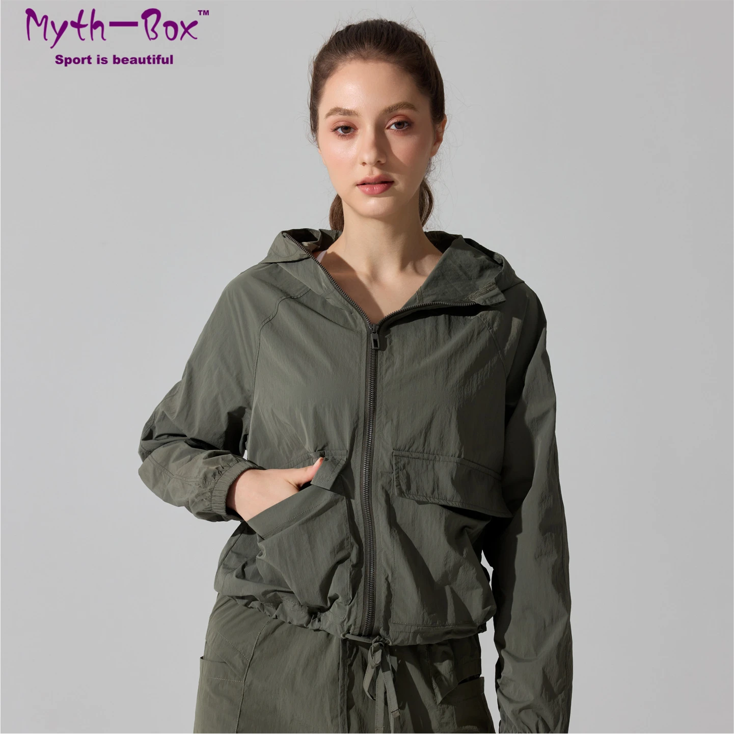 

Autumn Women Yoga Jackets Anti-UV Loose Sports Hoodies Outdoor Windproof Waterproof Running Coat Gym Fitness Tops Jacket Pockets