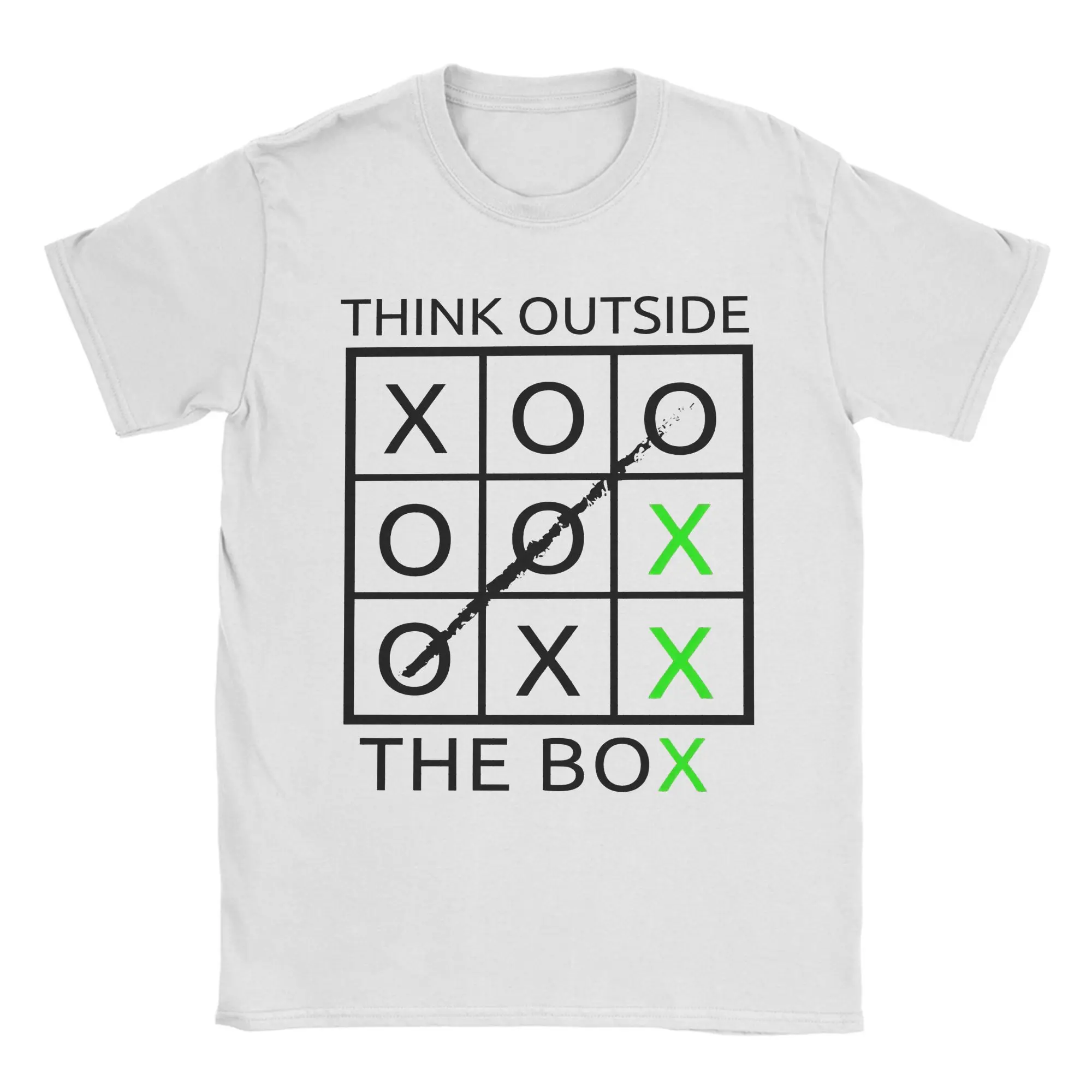 Think Outside The Box Mindset  Essential  Men's T Shirts  Novelty Tee Shirt Short Sleeve Round Neck T-Shirt 100% Cotton Clothes