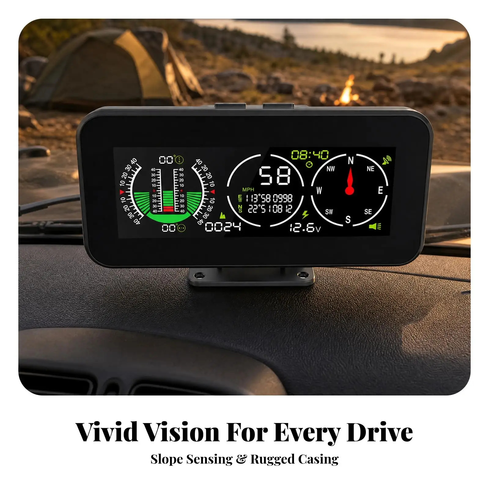 Car GPS Head Up Display for Vehicle with Speed and Altitude Data for Secure Driving Awareness