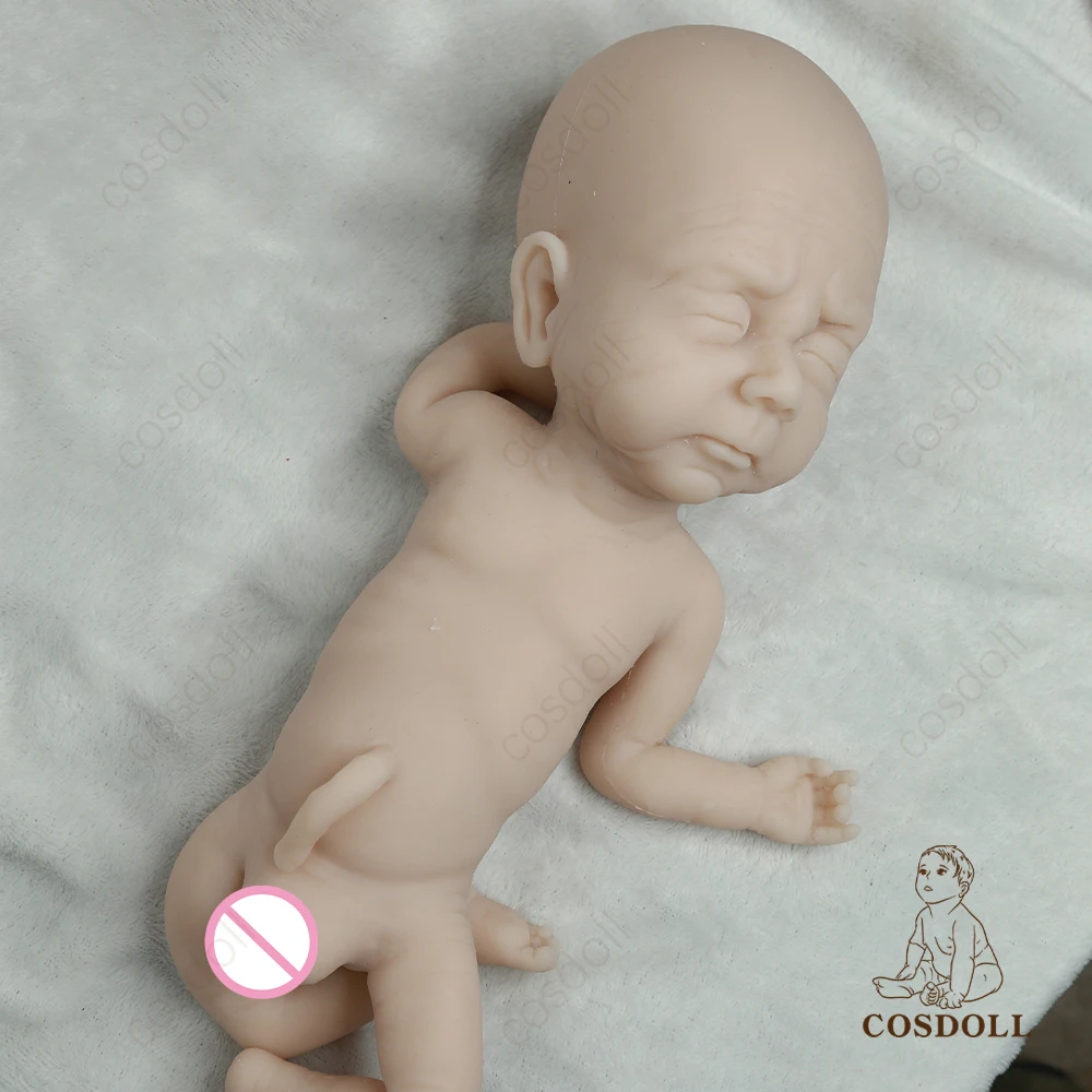 Cosdoll 40cm 1640g 100% corpo inteiro silicone reborn bebê bonecas realista menino macio recém-nascido sem pintura boneca crianças brinquedos de natal