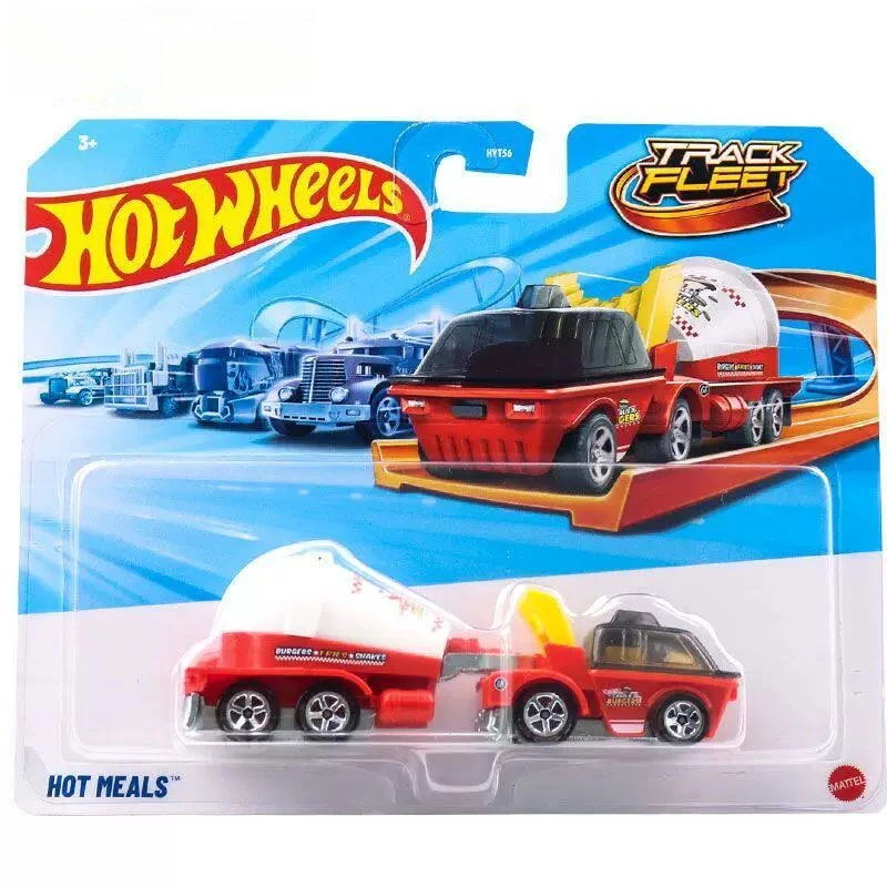 Auténtico Coche Hot Wheels HOT MEALS, Juguetes a Escala 1/64, Vehículo de Aleación Fundida a Presión, Colección de Modelos, Regalo de Cumpleaños