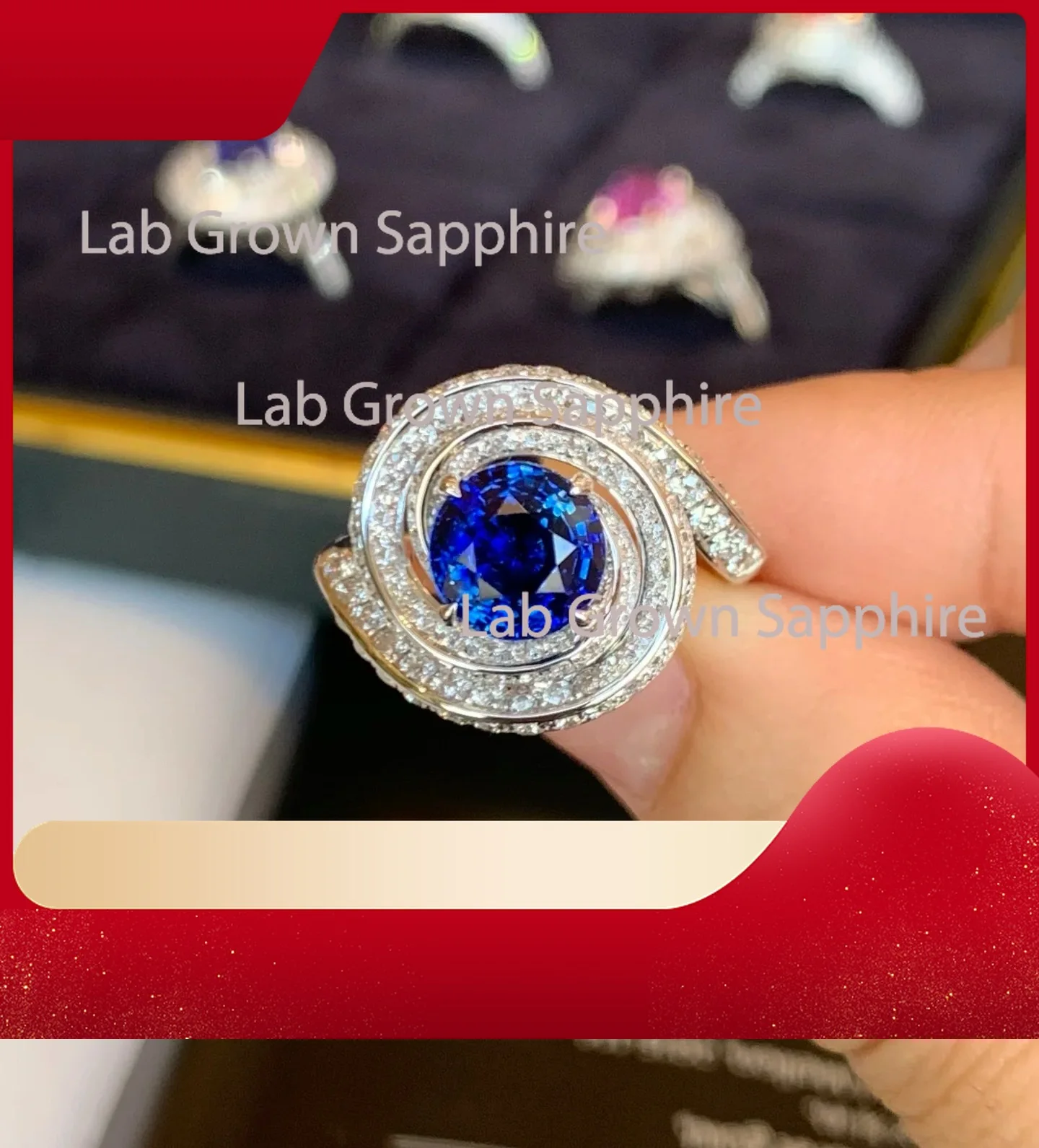 

Lab Grown Sapphire Royal Blue Color Round Cut AAA+Clarity for Jewelry Setting&Custom Design Selectable AGL Certificate