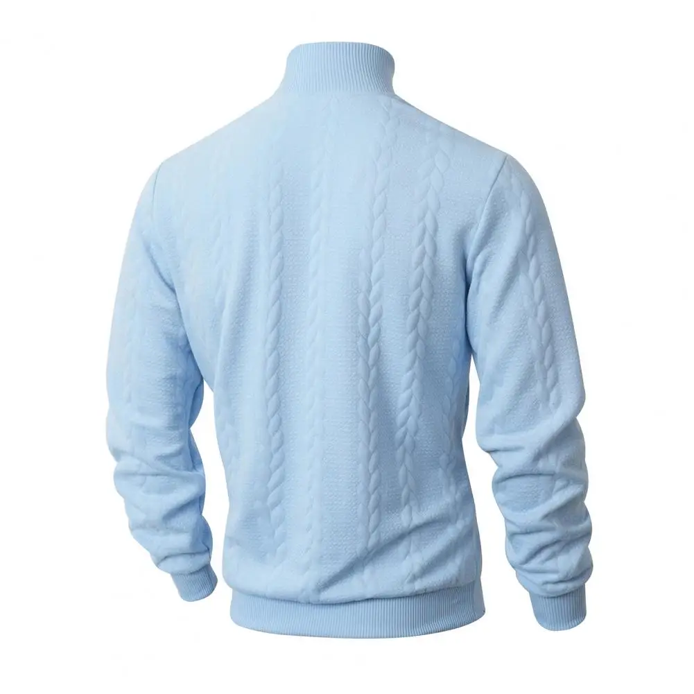 

Spring Autumn Long-sleeved T-shirt Solid Color Half Turtleneck Pullover Sweater For Men Base Sweater Men's Clothing Base Top