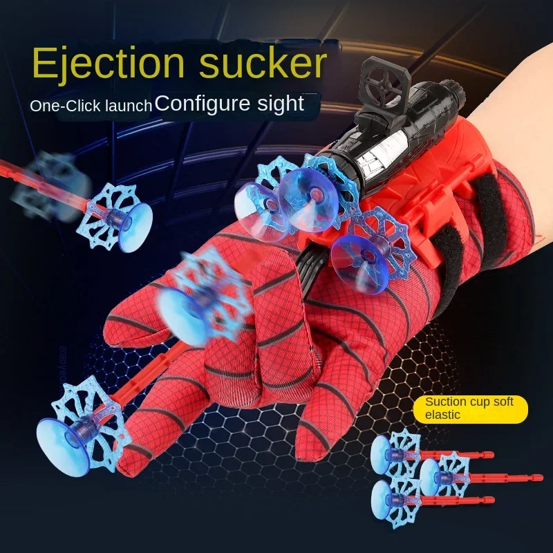 New for Spiderman Action Figure Anime Characters Children Toys Role Play Glove Launcher Set Wrist Toy Set Figures Hobbies