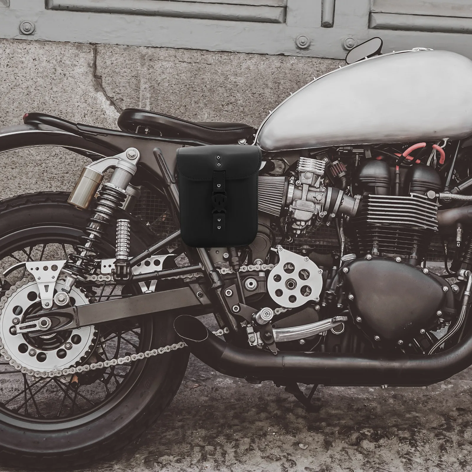 

Motorcycle Saddle Bag Retro Design Synthetic Side Bag Large Capacity Organizer for Motorcycles Bikes Scooters Panniers