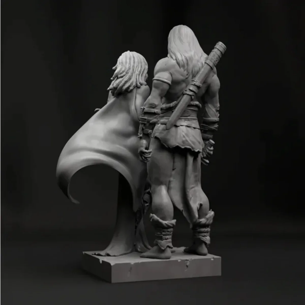 1/24 Resin unpainted model kit, Ancient Freedom Men and Women Warriors unassembled and unpainted GK