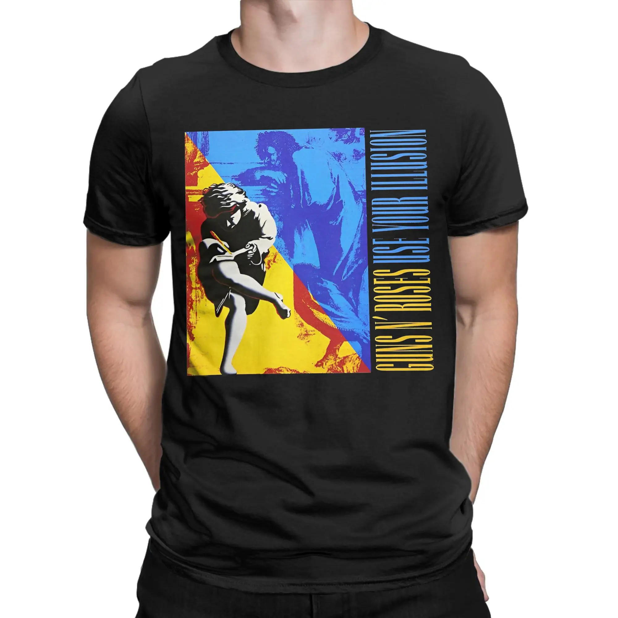 

New Arrival guns n roses use for illusion rock band T Shirt for Men Women Pure Cotton T-shirts Short Sleeve Tops