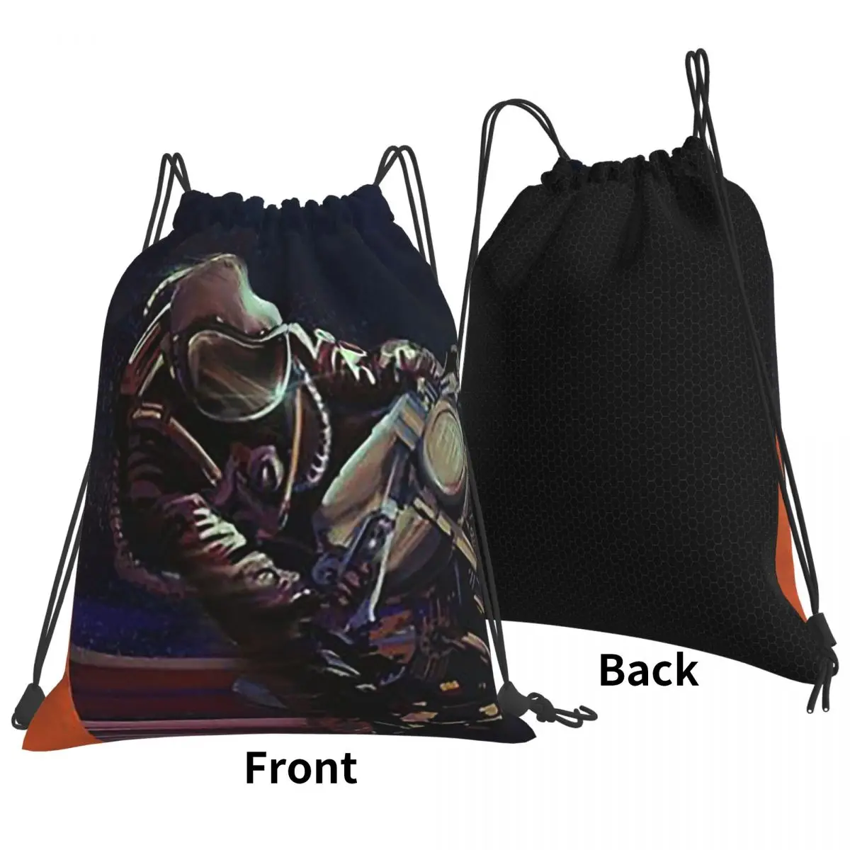 Cosmic Cafe Racer Backpacks Multi-function Portable Drawstring Bags Sports Bag Book Bags For Travel Students