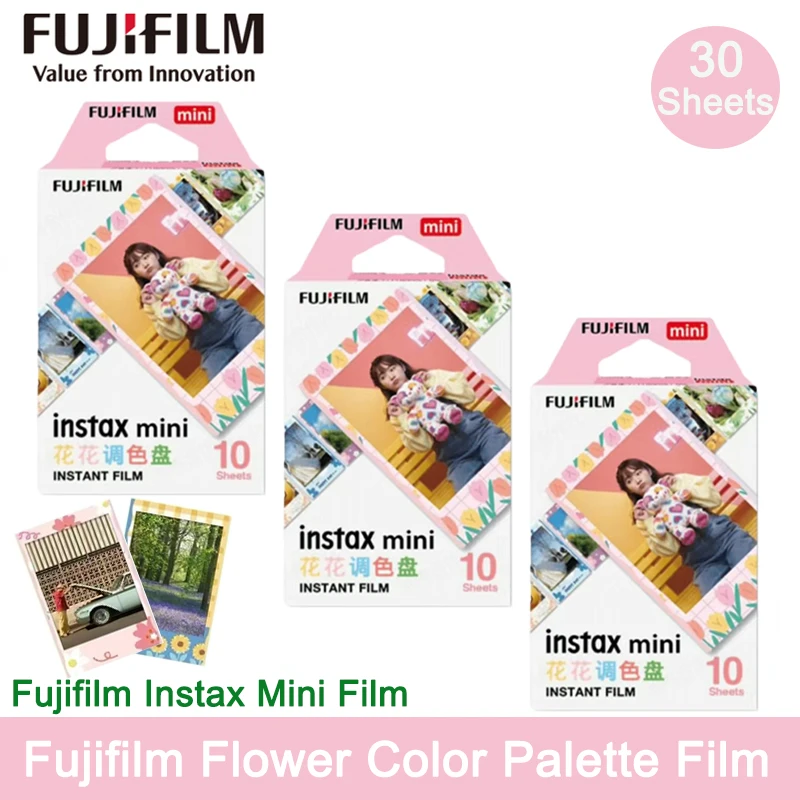 

10-100 листов пленки Fujifilm Instax Mini 13, 3 дюйма, цветная палитра, для мгновенных камер Mini Evo 12, 8, 41, SE, Link+