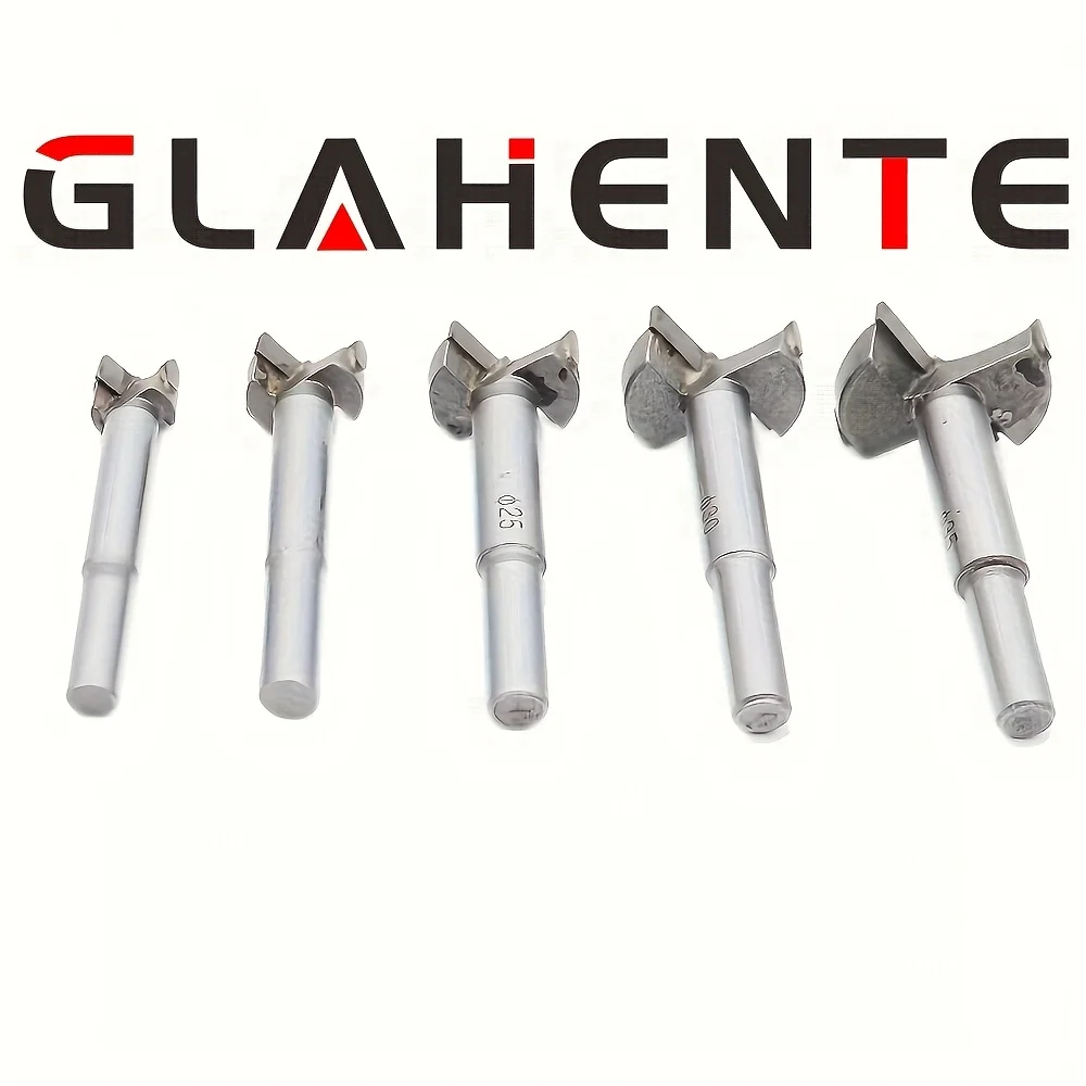 

5-Piece Hinge Boring Hole Saw Kit - 15-35mm Wood Drill Bit Set for Pilot Holes & Woodworking