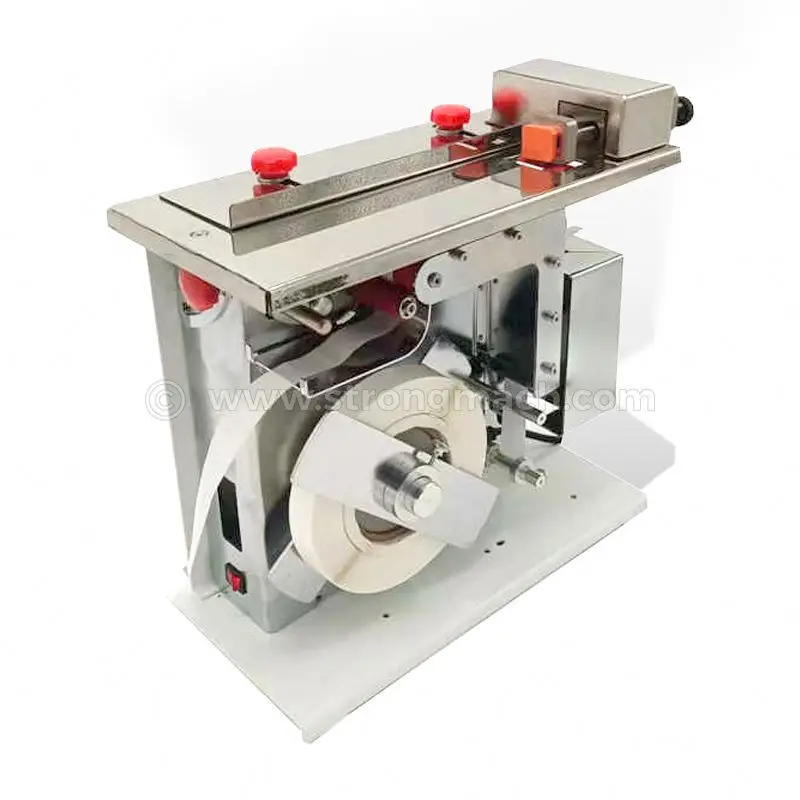 Semi and Fully Automatic 90 Degree Corner Tamper Proof Clear Sealing Tape Labeling Machine