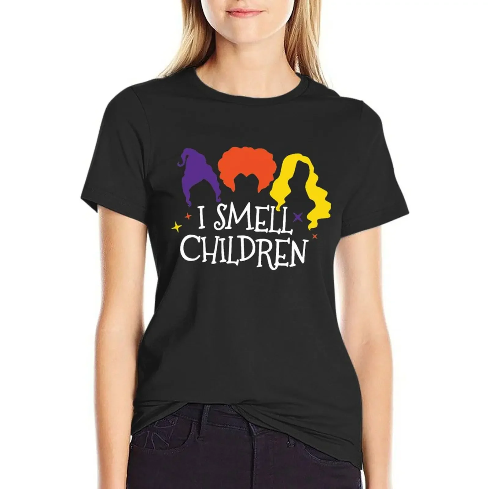 Sanderson Sisters i smell children T-Shirt aesthetic clothes shirts graphic tees summer clothes graphics Women tops