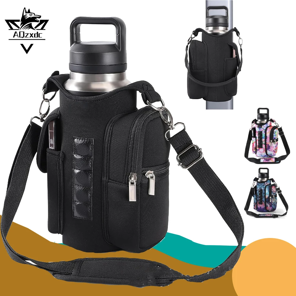 Tactical Magnetic Water Bottle Pack Fitness Carrying Bag Storage Packet Gym Crossbody Phone Pouch for Travel Sork Sports Fishing