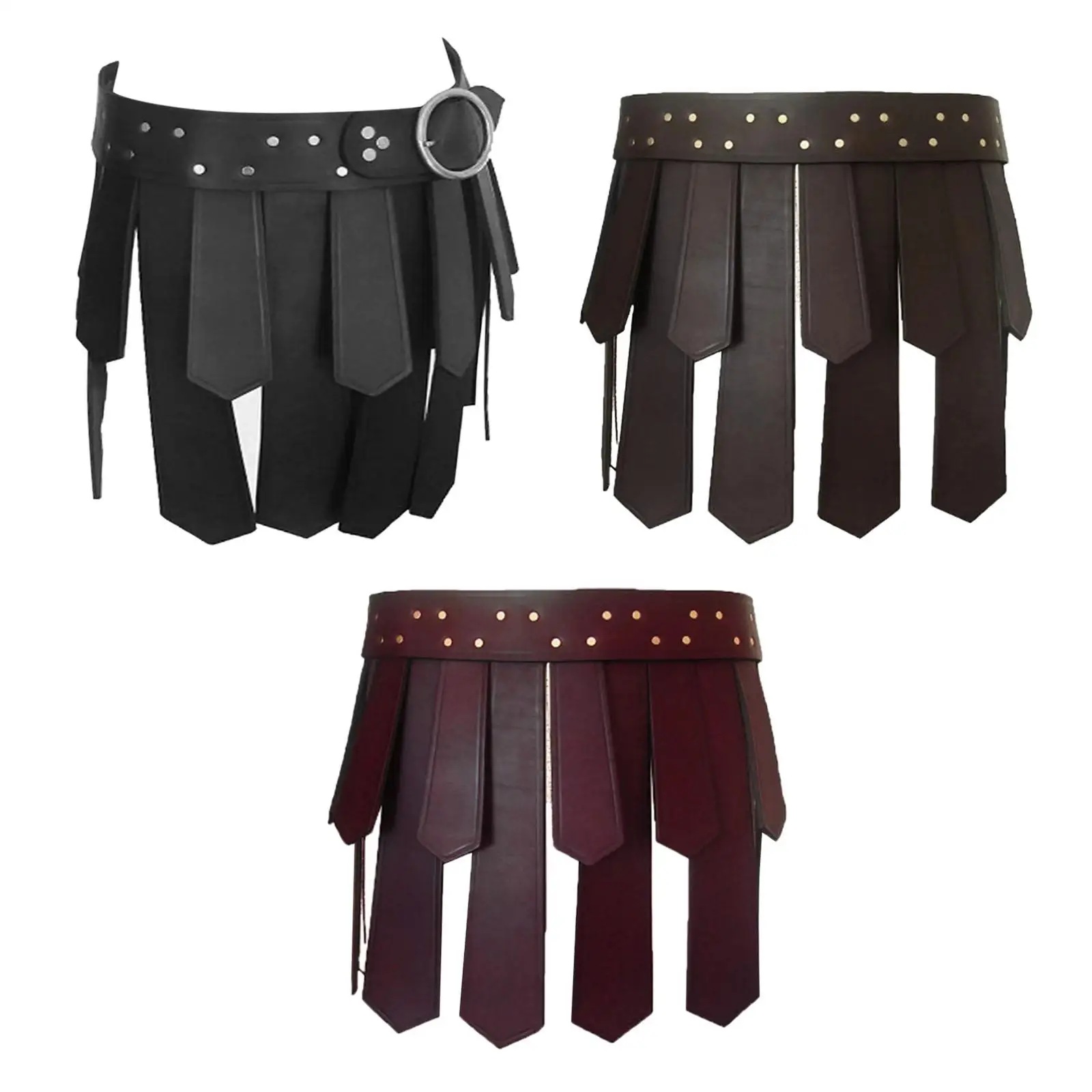 Gonna con nappe romane costumi Cosplay Steampunk Knight Renaissance uomo donna decorazioni per feste gonne con cintura medievale regolabili