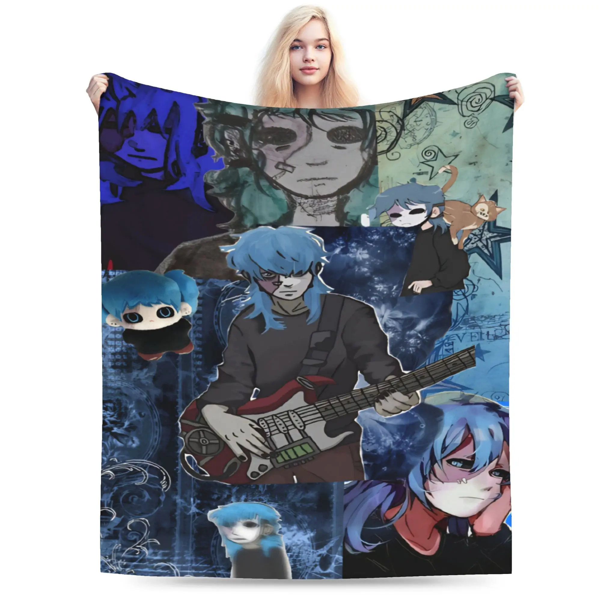  Sally Face Sal Fisher Indie Blanket Super Soft Flannel Cute Gift  Throw Blankets Rug Piece