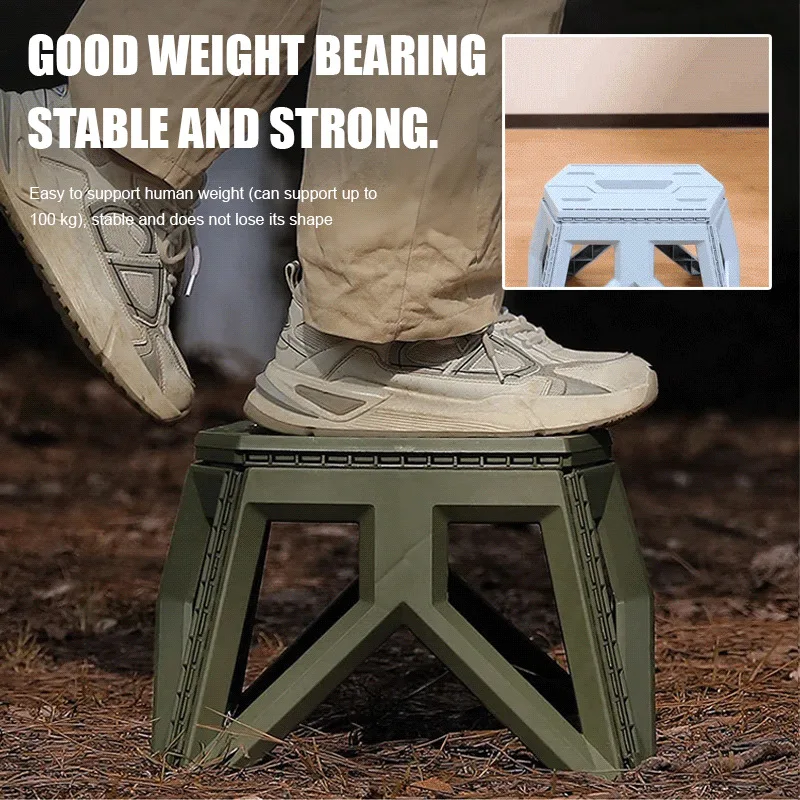 

Outdoor Portable Folding Stool Shoeshine Stool Fishing Stool Plastic Folding Short Square Stool