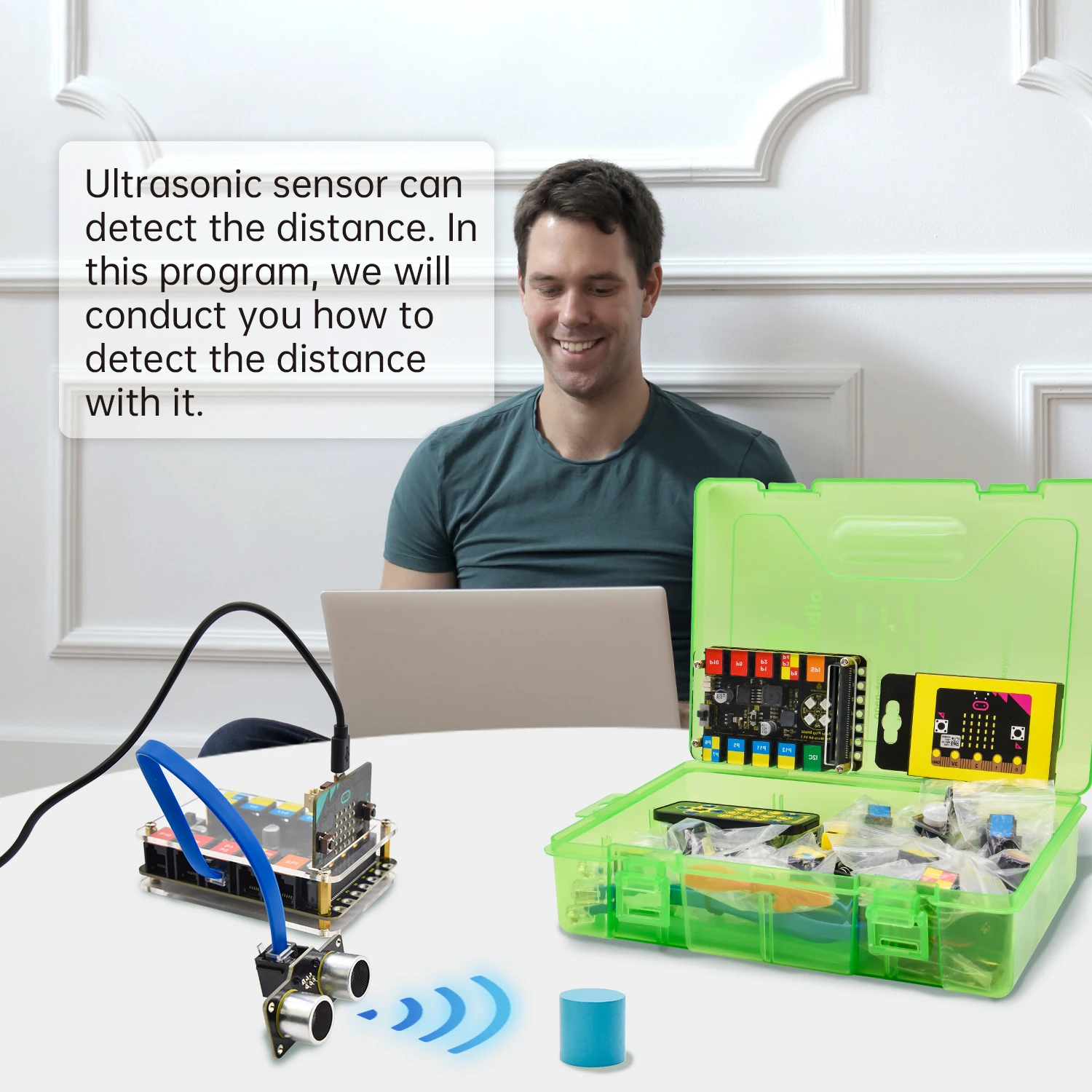 Picture 4: Keyestudio EASY Plug Ultimate Starter Kit for BBC Microbit STEM Education Makecode Programming DIY Electronic Sensor Kit