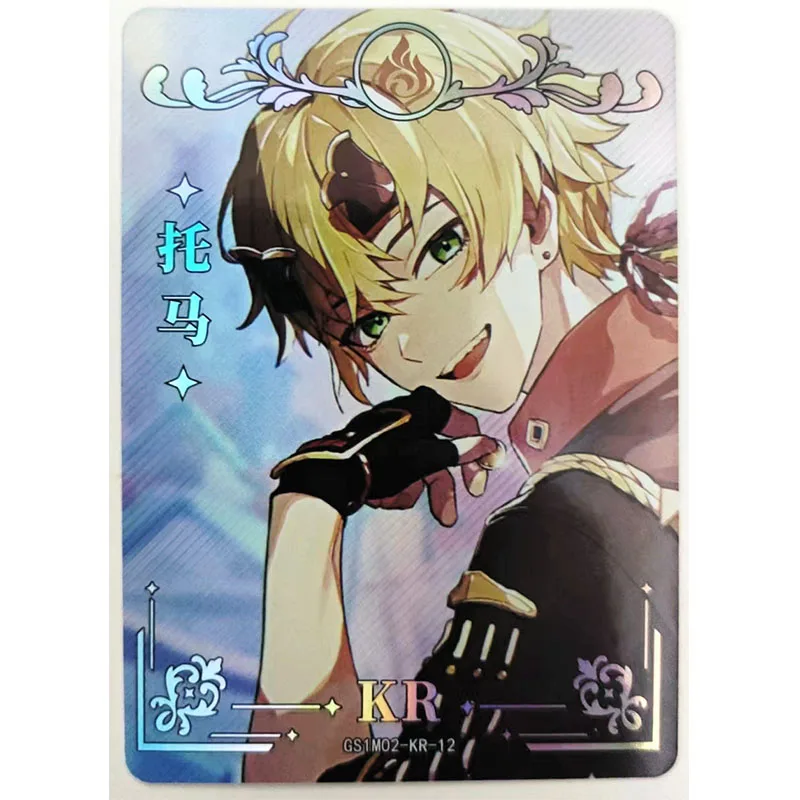 Anime Genshin Impact Beelzebul Kamisato Ayato Kr Card Game Collection Rare Cards Children\'s Toys Boys Surprise Birthday Gifts