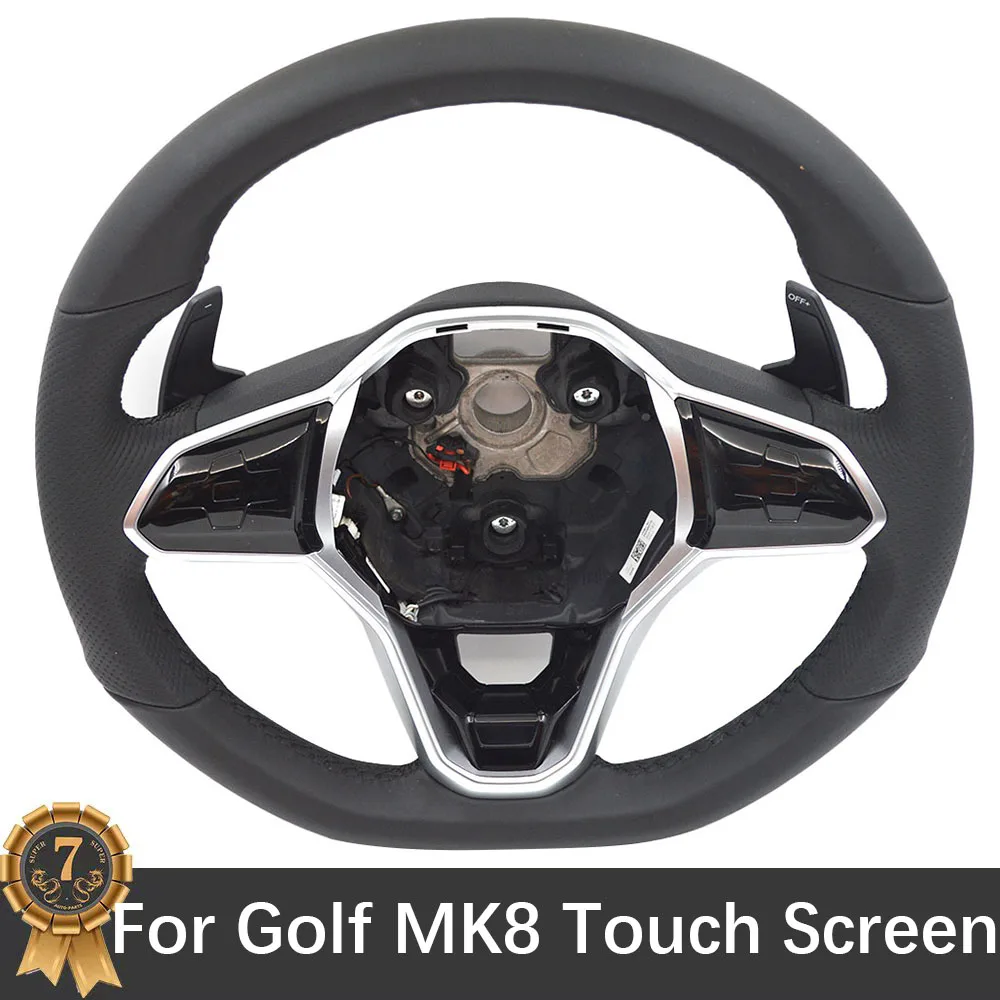 

For Golf MK8 R Logo Touch Screen Heated Steering Wheel Shifte Paddles with Hand Release Module Assembly Accessories