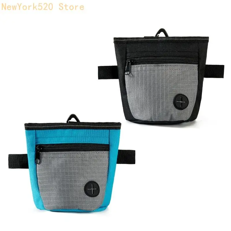 

N84C Sturdy Waterproof Dog Treat Bag With Metal Clip and Large Opening Portable Accessory for Convenient Handed Use