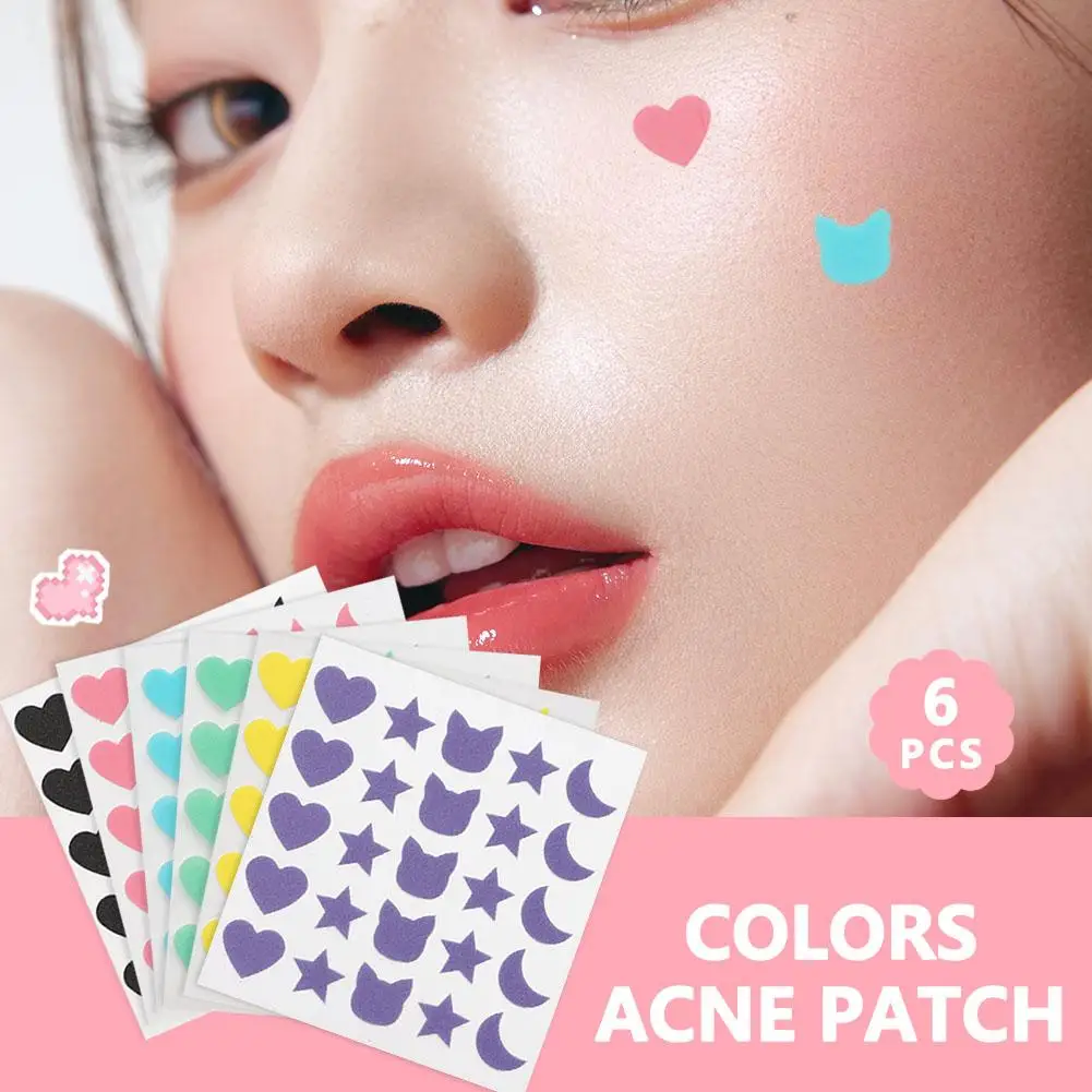 25 Counts Hearts Stars Shape Acne Pimple Patch Invisible Face Beauty Waterproof Concealer Pimple Skincare Treatment Spot Bl T3s2