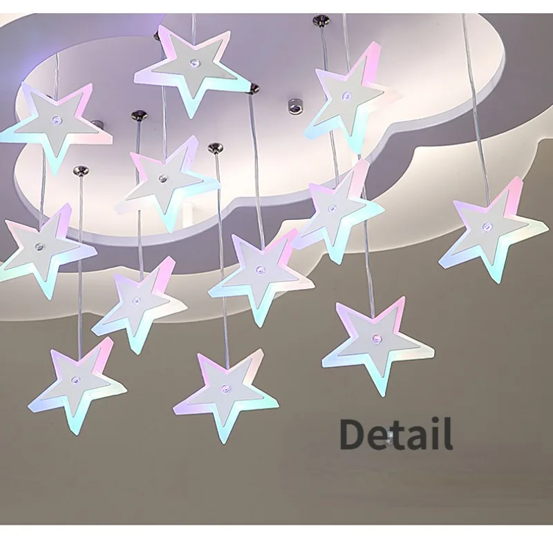 Kids\' Room Cloud and Star Design Style Ceiling Light Home Decor for Boys Girls Room Decoration Lamp Home Ceiling Lamp Furniture