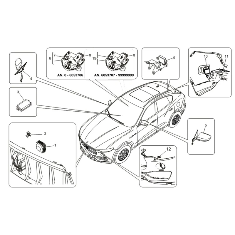 

1 Piece Car Rear View Camera Backup Car Accessories For Maserati Levante 2017-2020