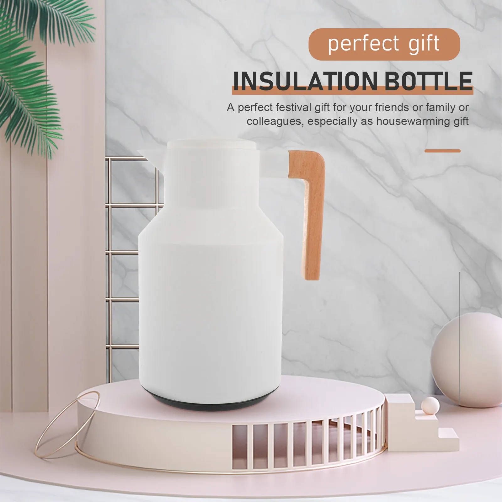 

1Pcs Insulation Kettle Hot Water Bottle Large Capacity Food Grade Glass Liner Portable Thermal Bottle for Home Office Travel