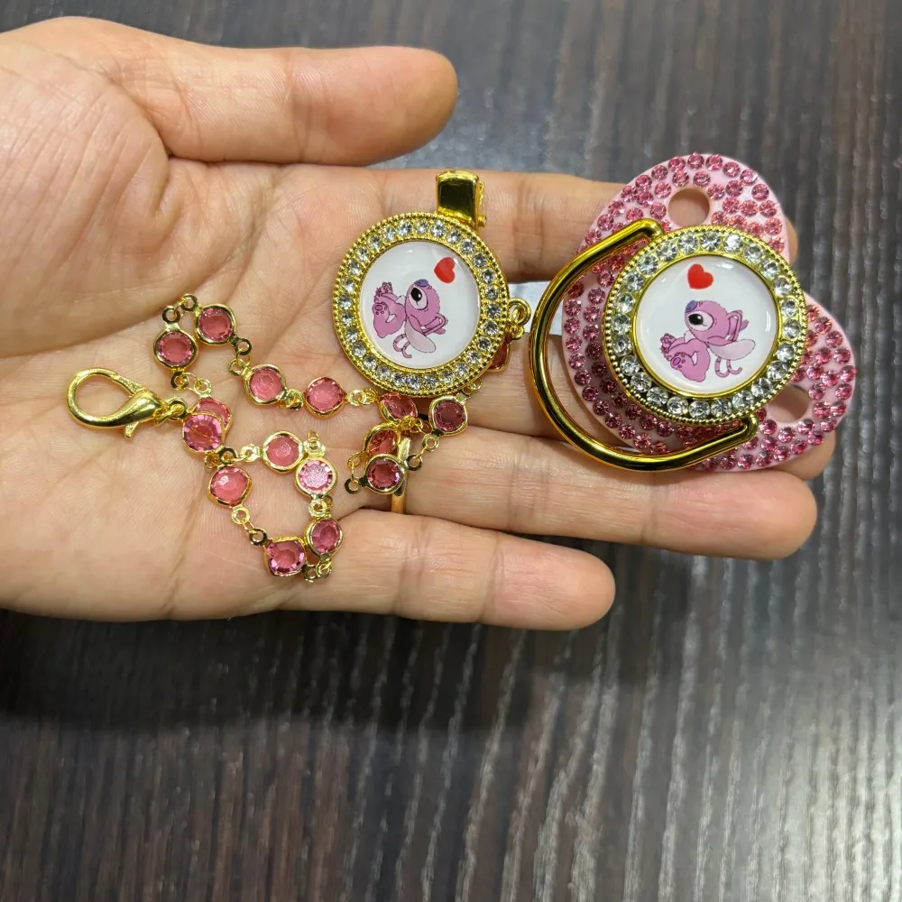 

Crystal-colored baby pacifier (with lid) Princess/President baby pacifier Newborn gift Cute newborn soothing pacifier clip Baby