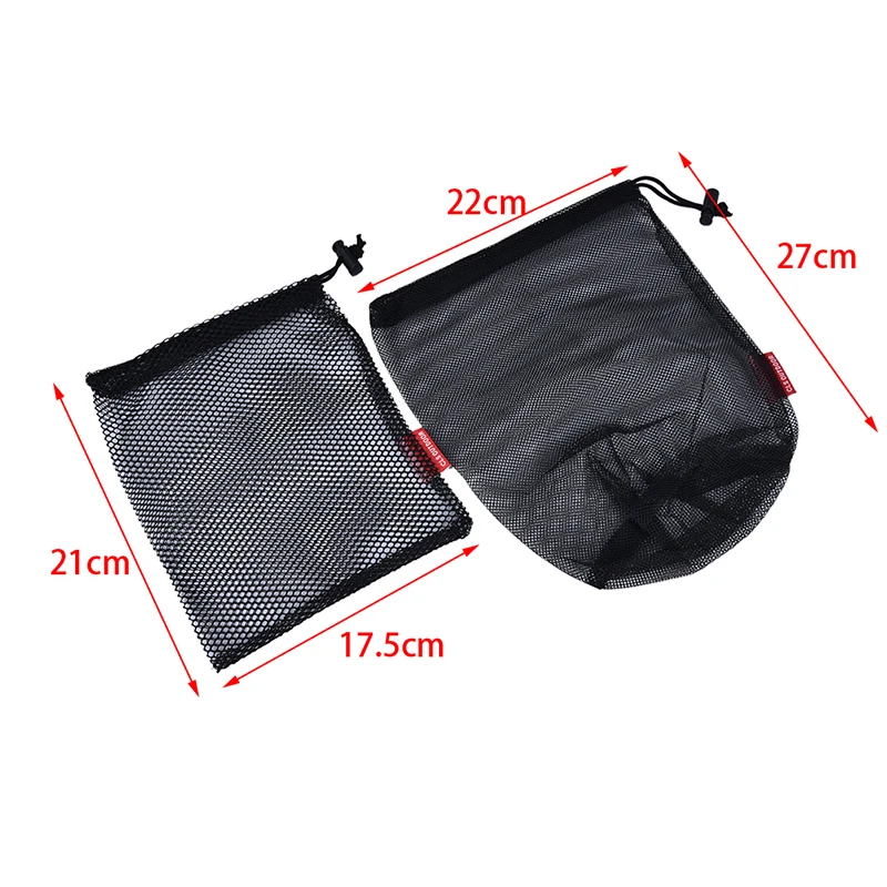 1PC Outdoor Sports Nylon Mesh Drawstring Bag for Cutlery Bottle Pot Pan Kettle Mesh Storage Ditty Bag Travel Stuff Sack