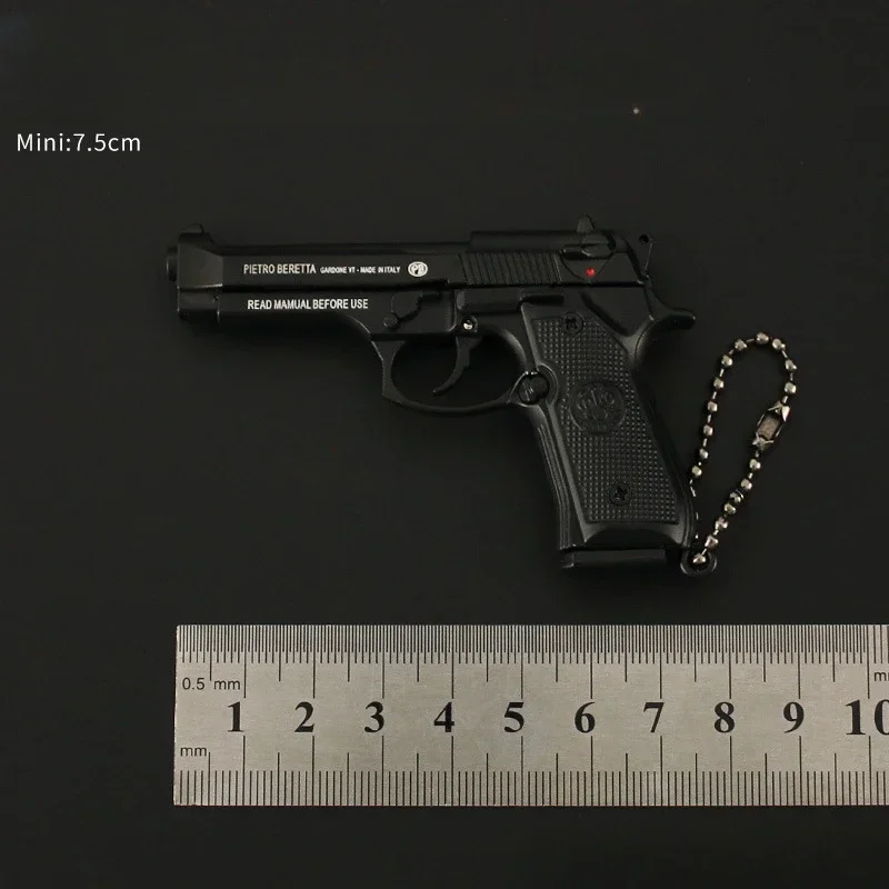 1:3 Mini  M92A1 Detachable Toy Gun Alloy 92F Pistol Model Keychain Pendant Miniature Pistola Collection Toy Boys Gifts