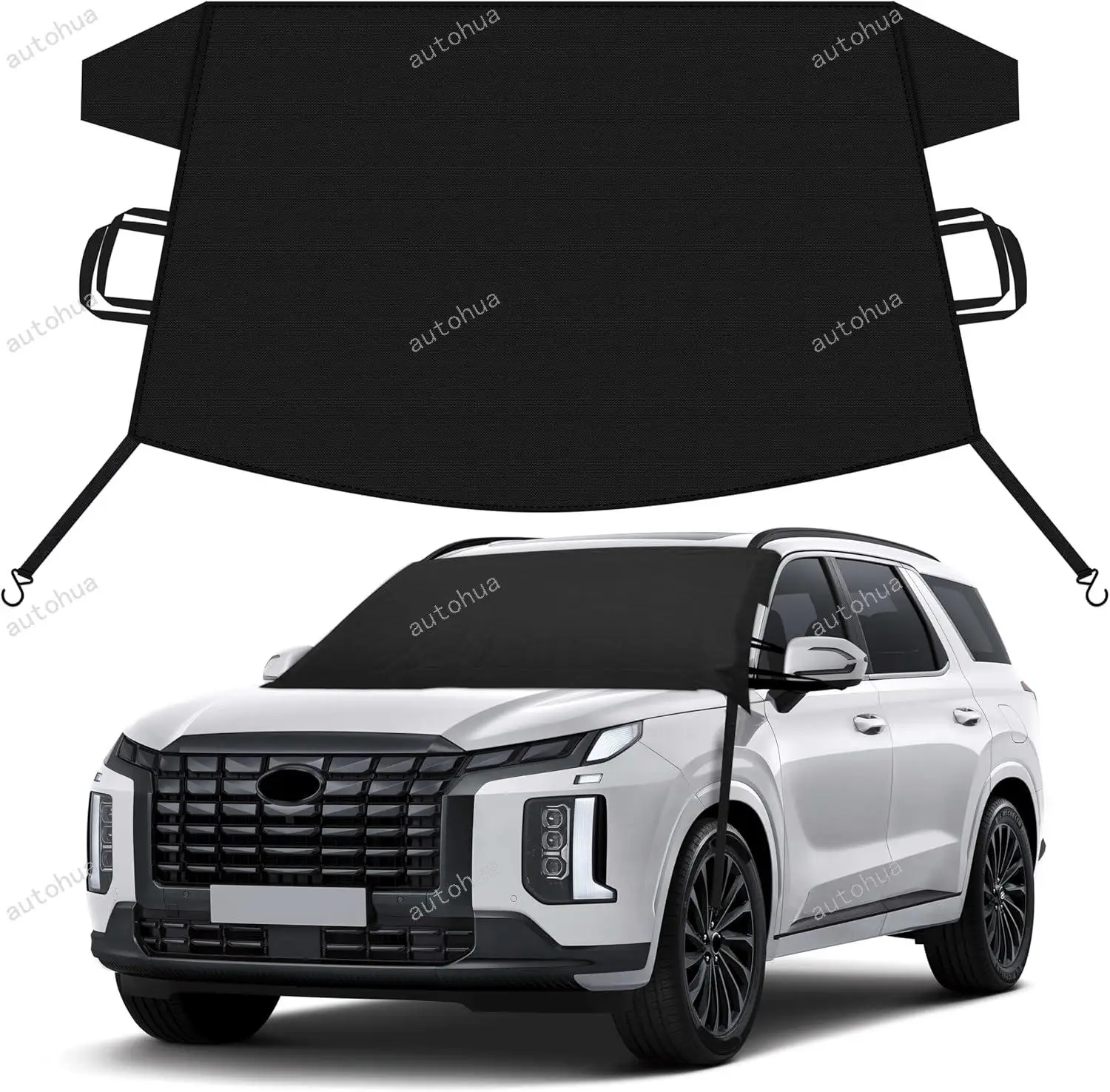 

Car Snow Cover for Kia Palisade Windshield Cover for Ice Snow with Heavy-Duty 600D Oxford Car Cover, Waterproof & Anti-Slip,