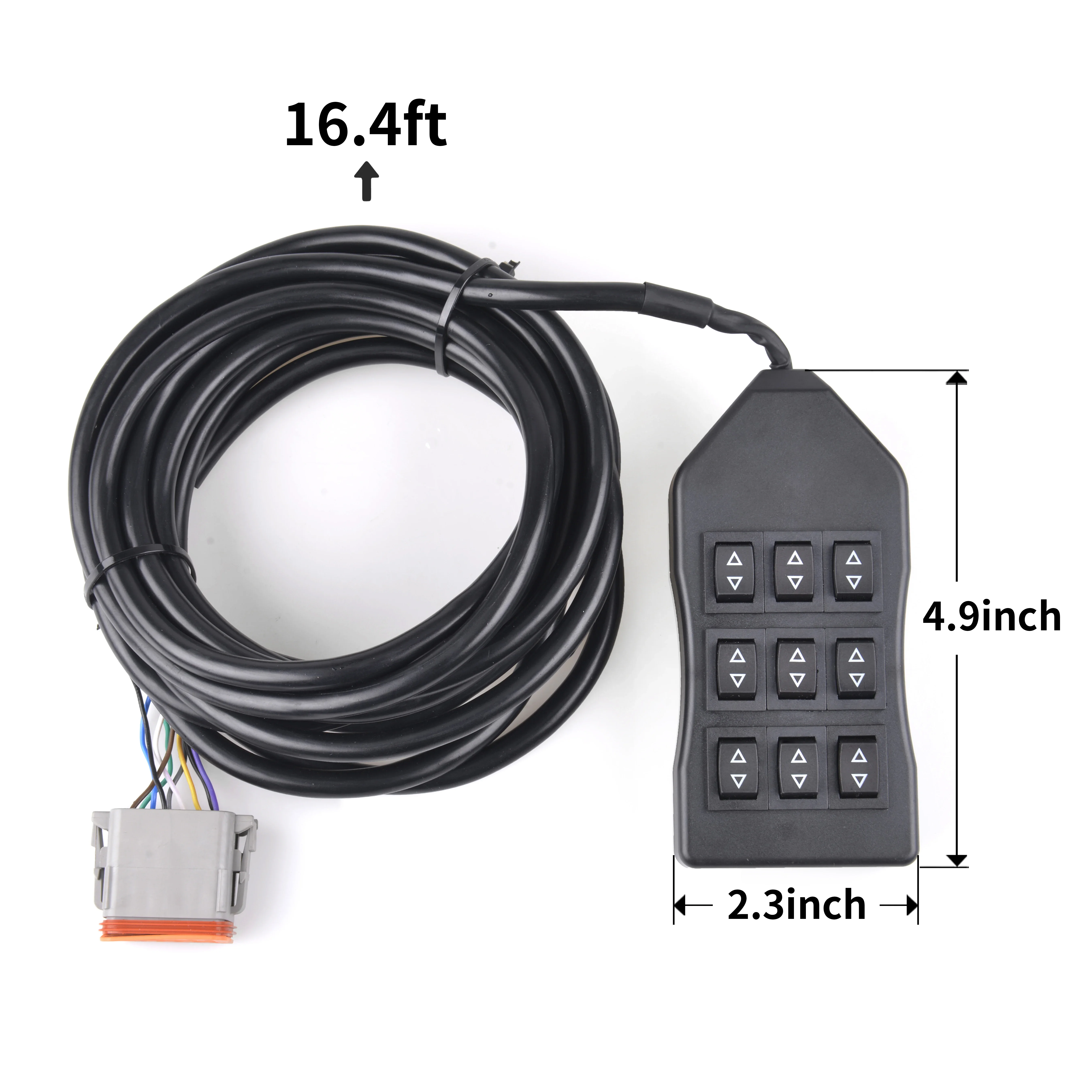 Universal Switch Box 9 Button 5M Air Ride Suspension Manueller Controller-Schalter für Magnetventil mit 8 Positionen