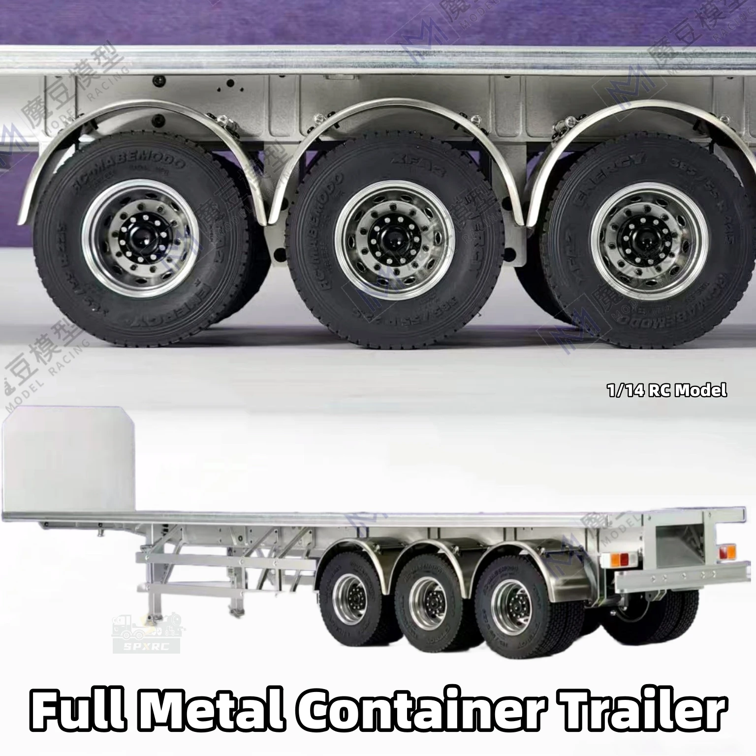 RC Container-Anhänger Flachbett-Chassis Stützfüße Anhängerrahmen für 1/14 Tamiya RC SCANIA Man Lesu Actros Traktor Spielzeugteile