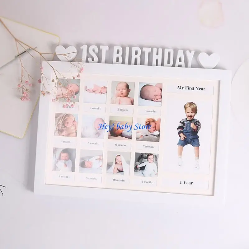 

Q1FE Рамка для фото на первый год рождения ребенка, подарок на память, сделай сам, подарок для показа фотографий от 0 до 12