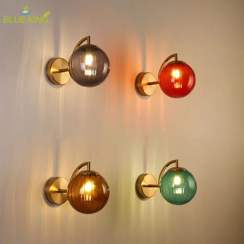 

Minimalist Bedroom Bedside Wall lamp Hotel Restaurant Coffee Shop Study Room Living Room Corridor Hallway Glass Wall Sconces