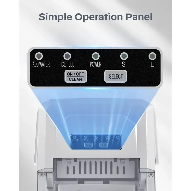 Silonn-máquina de hielo portátil con mango de transporte, encimera, máquina de hielo autolimpiante, 9 cubos en 6 minutos