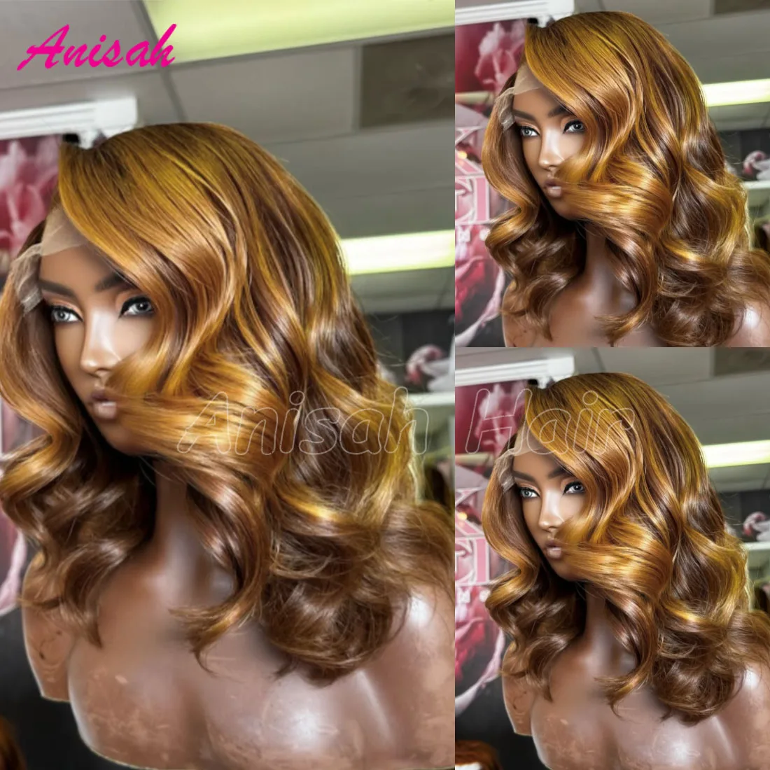 

Lace Front Wigs Human Hair Body Wave Highlight 13x4 13x6 Transparent Lace Frontal Colored Human Hair Closure Wigs for Women