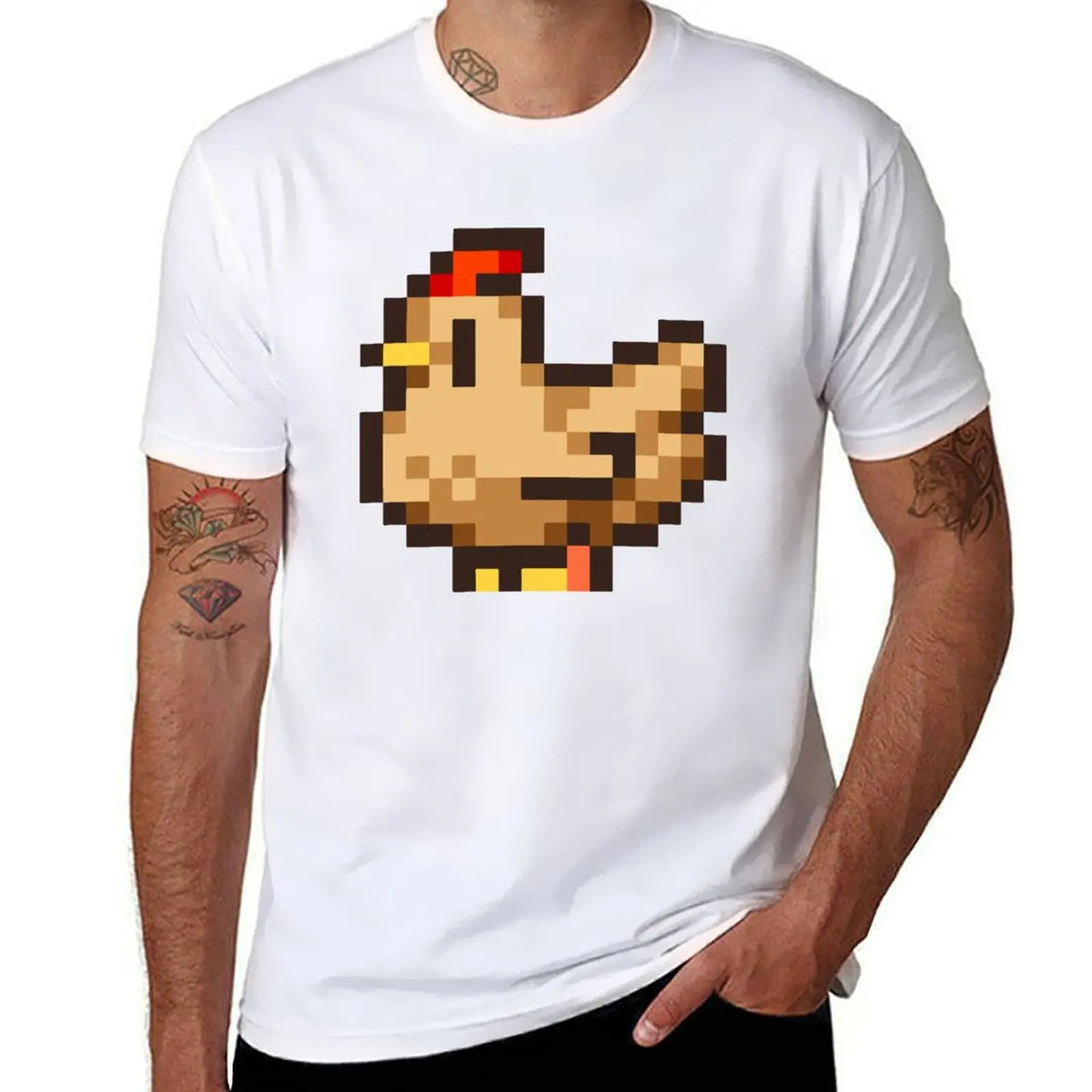 

Chicken - Stardew Valley T-Shirt t shirts for man cotton soft man t shirt designer t shirt men 100% cotton luxury brand T-shirt