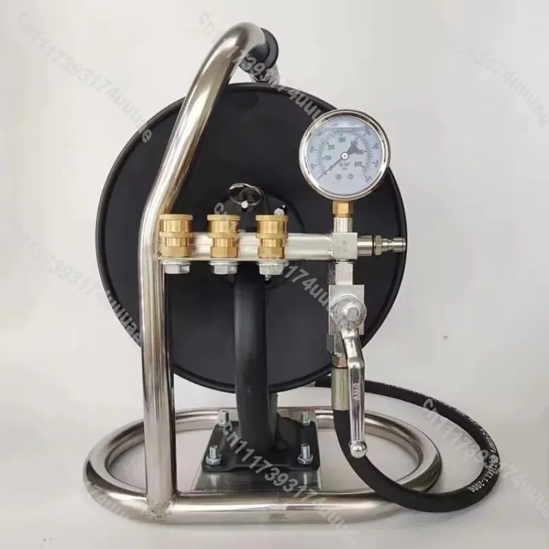 Automatic Retractable Pressure Washer Hose Reel Hydro Jetting Drain Cleaner Power Washing Tool with Carrying Handle for