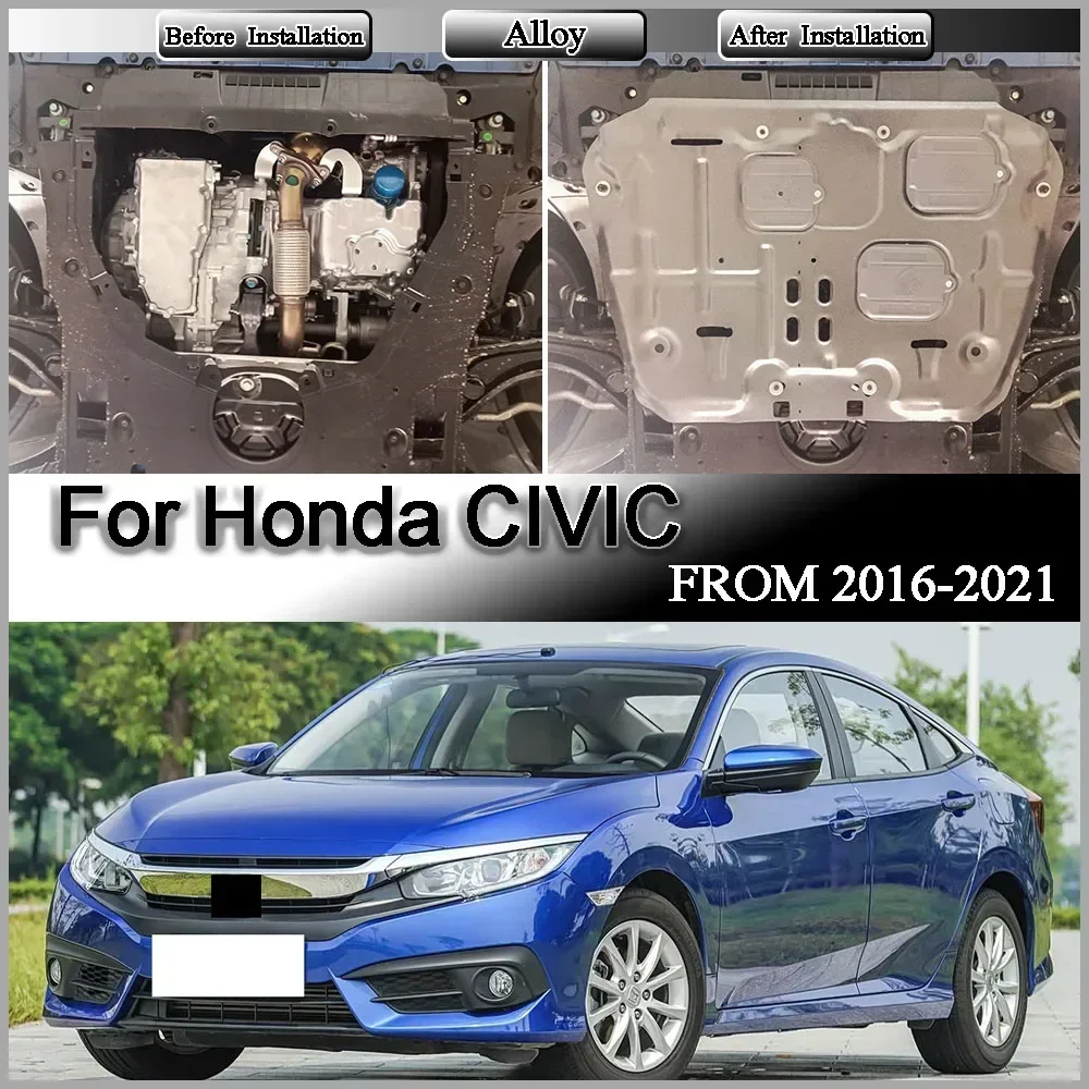 Für Honda ‌ CIVIC 2016-2021 1.5T 1.0T Unterbodenschutz Spritzschutzblech Kotflügelabdeckung Schutzplatte Kotflügelschutz