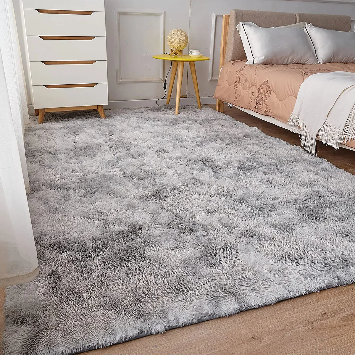 Large Carpets Living Room Soft Sofas Area Rug Grey Fluffy Carpet for Bedroom Furry Floor Rug Bedside Carpet Kids Room Decor