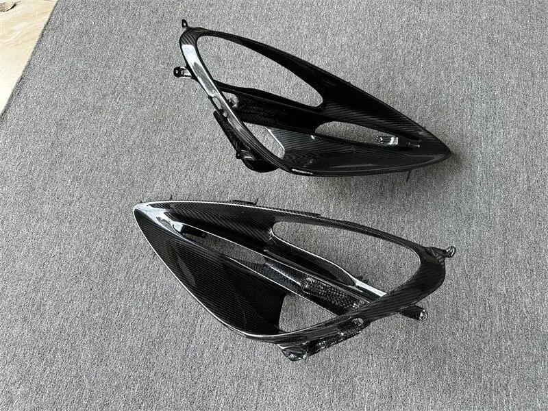 

Dry Carbon Fiber Car Front Lamp Shade for Mclaren 720S Headlights Frame Lamp Cover Exterior Accessories