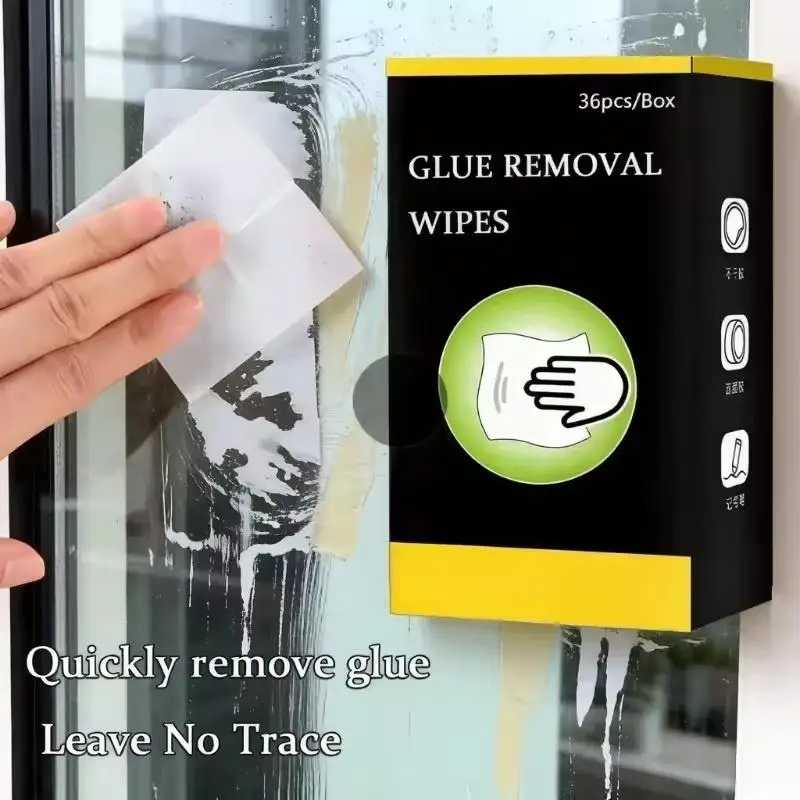 Adhesive Remover Wet Wipes Scratch-Free Effective Glue Stain Remover for Glass Ceramic Floor Plastic Car Household Cleaning