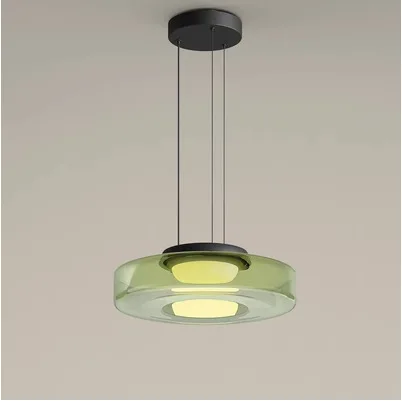 

2024 Modern Glass Pendant Light Fixture Pendant Lighting for Kitchen Island Ceiling Light Green Glass Shade Dining Room Lustres